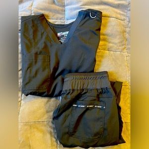 Greys anatomy scrub set one pocket shirt and jogger pants